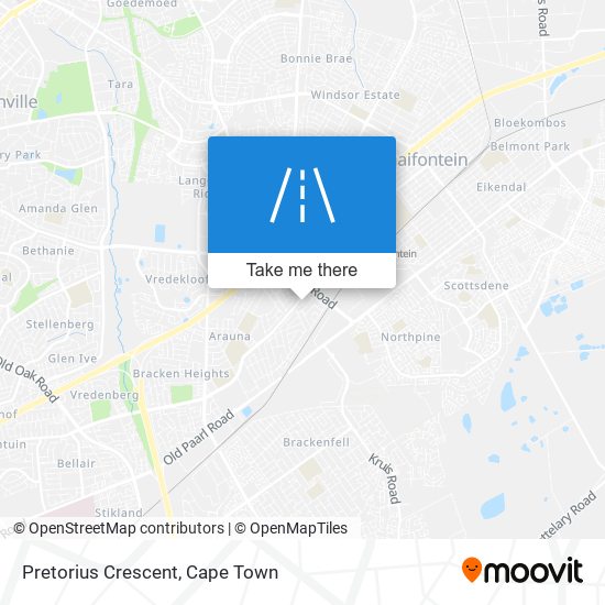 Pretorius Crescent map