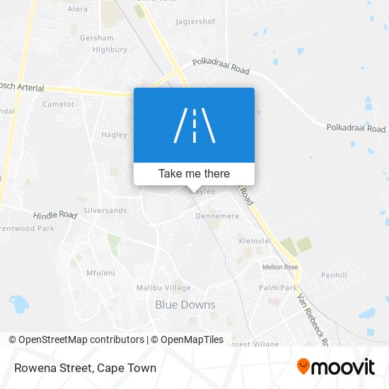 Rowena Street map