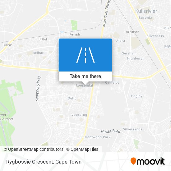 Rygbossie Crescent map