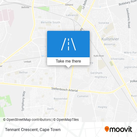 Tennant Crescent map