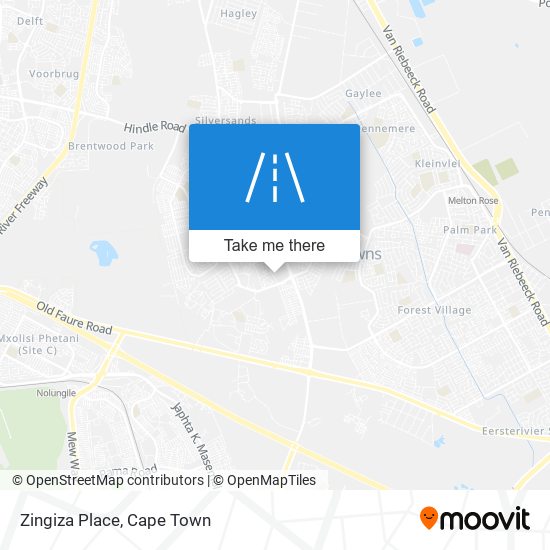 Zingiza Place map