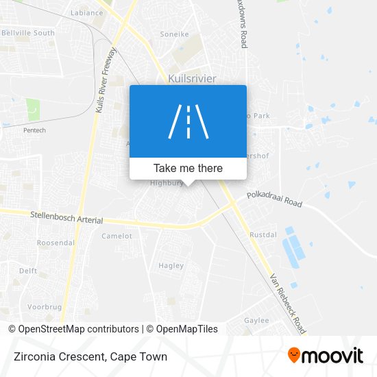 Zirconia Crescent map