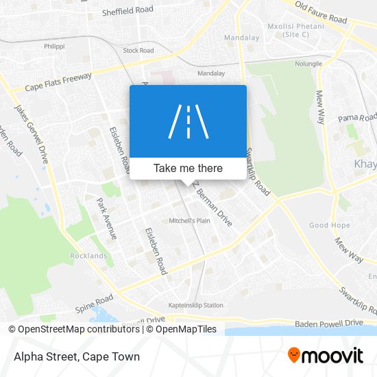 Alpha Street map