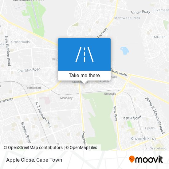 Apple Close map