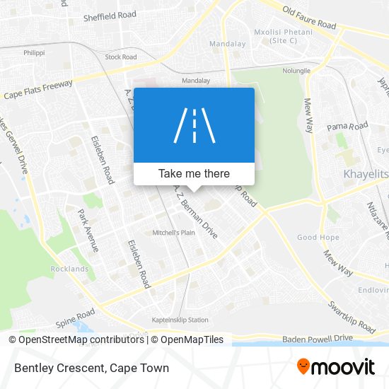 Bentley Crescent map