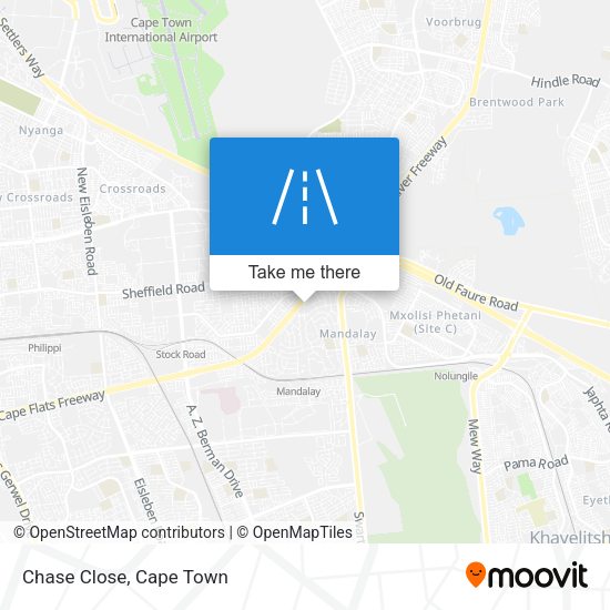 Chase Close map