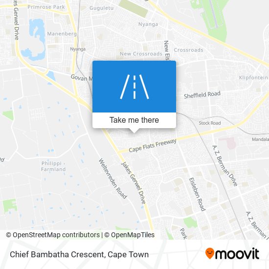 Chief Bambatha Crescent map