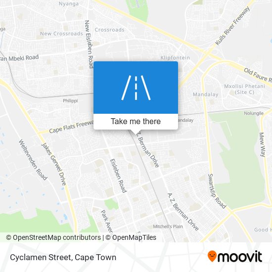 Cyclamen Street map