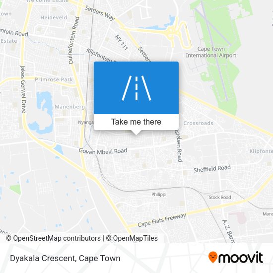 Dyakala Crescent map