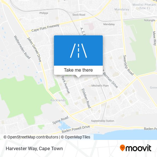 Harvester Way map