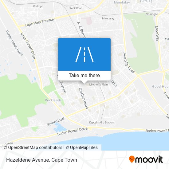 Hazeldene Avenue map