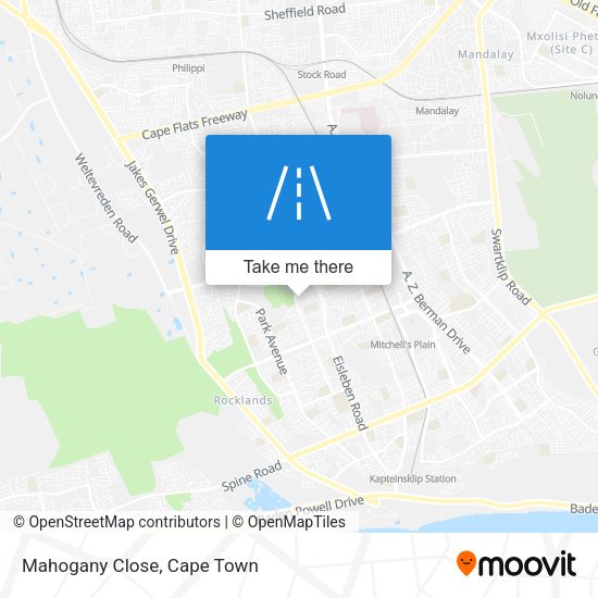 Mahogany Close map