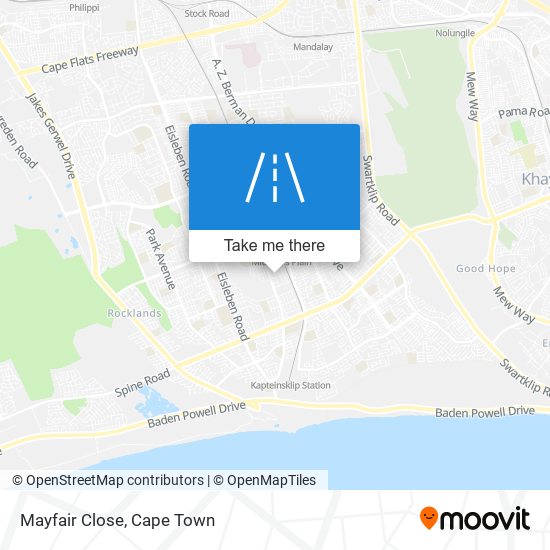 Mayfair Close map