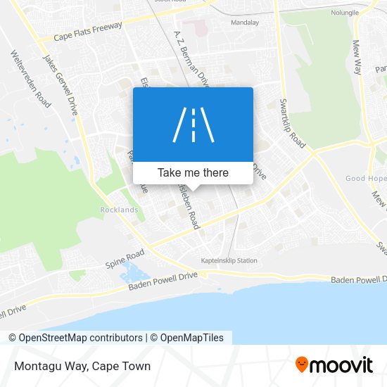 Montagu Way map