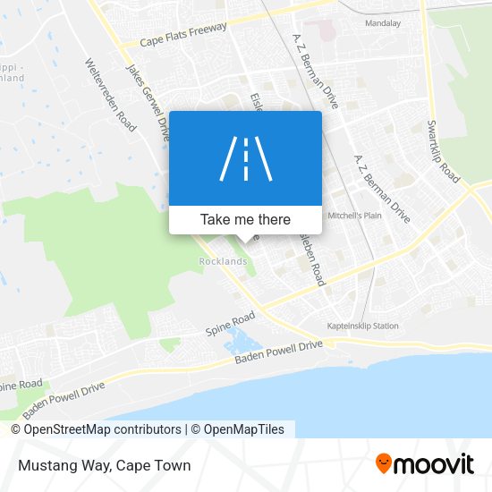 Mustang Way map