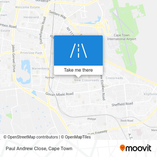 Paul Andrew Close map