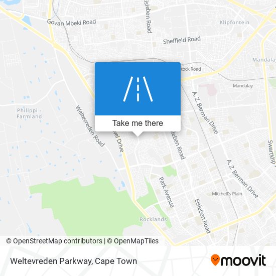 Weltevreden Parkway map