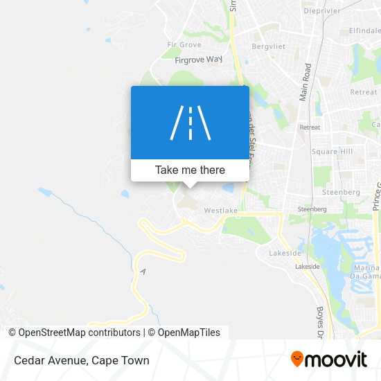 Cedar Avenue map
