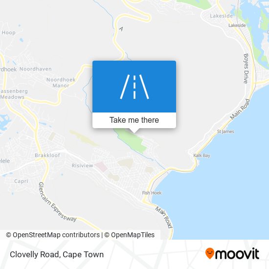 Clovelly Road map