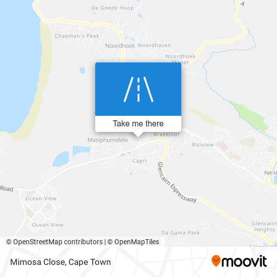 Mimosa Close map