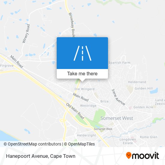 Hanepoort Avenue map