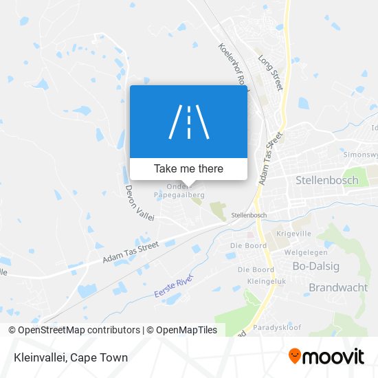 Kleinvallei map