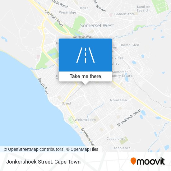 Jonkershoek Street map