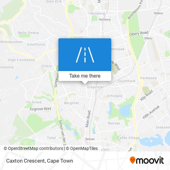 Caxton Crescent map