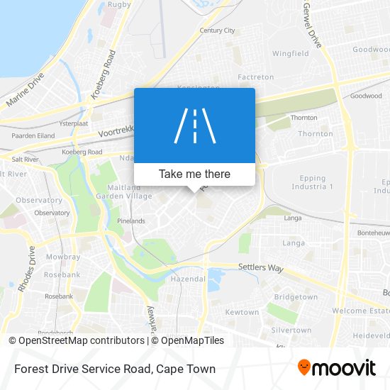 Forest Drive Service Road map