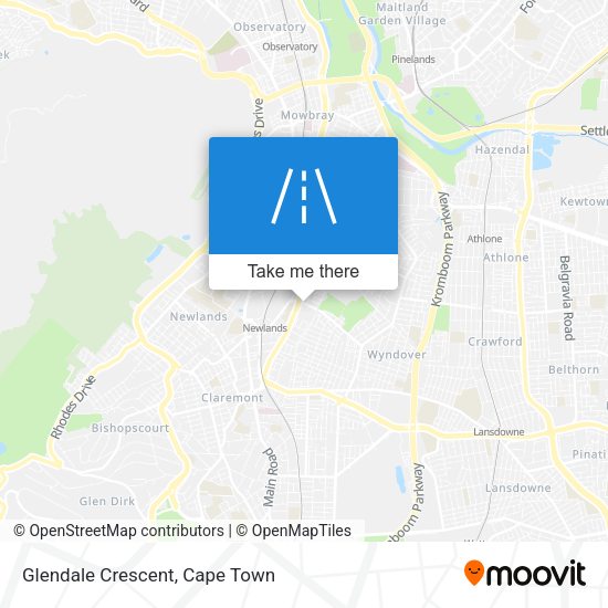 Glendale Crescent map