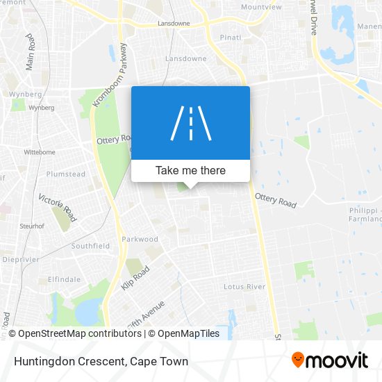 Huntingdon Crescent map