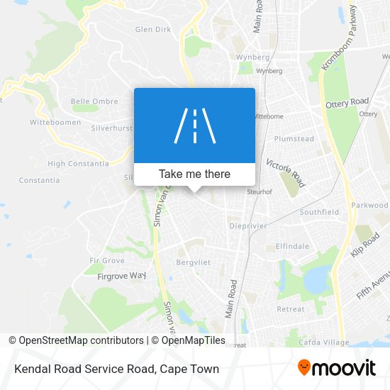 Kendal Road Service Road map
