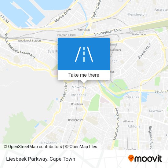 Liesbeek Parkway map