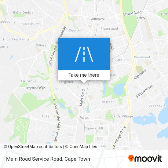 Main Road Service Road map