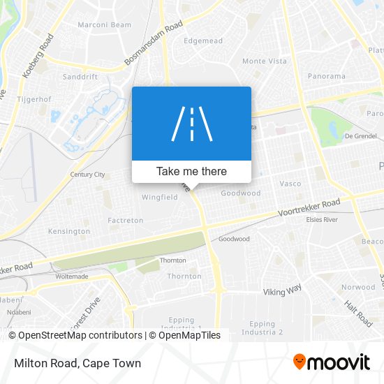 Milton Road map