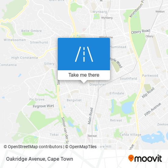 Oakridge Avenue map
