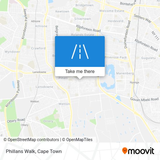 Phillans Walk map