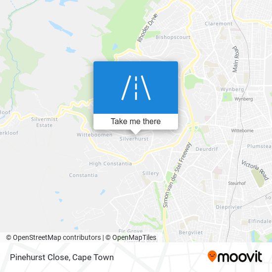 Pinehurst Close map