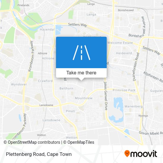 Plettenberg Road map