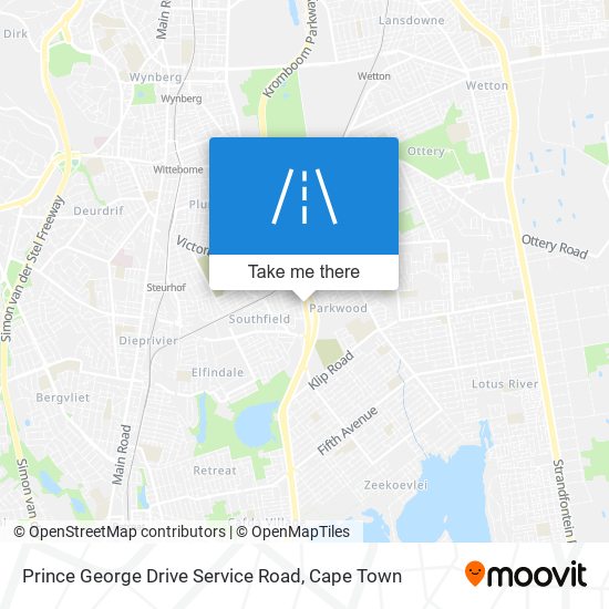 Prince George Drive Service Road map