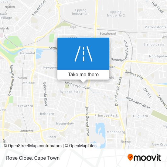 Rose Close map