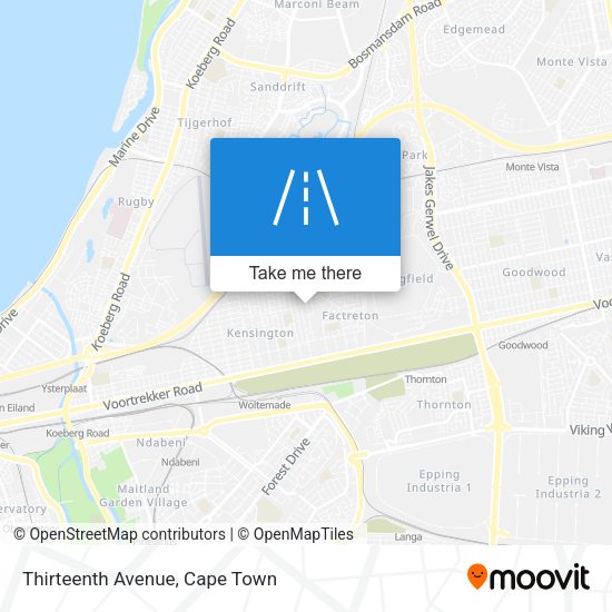 Thirteenth Avenue map