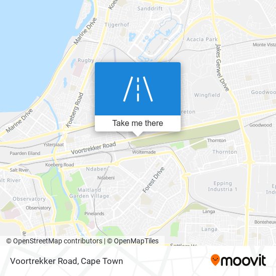 Voortrekker Road map