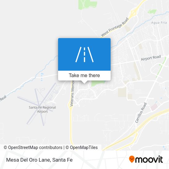 Mesa Del Oro Lane map