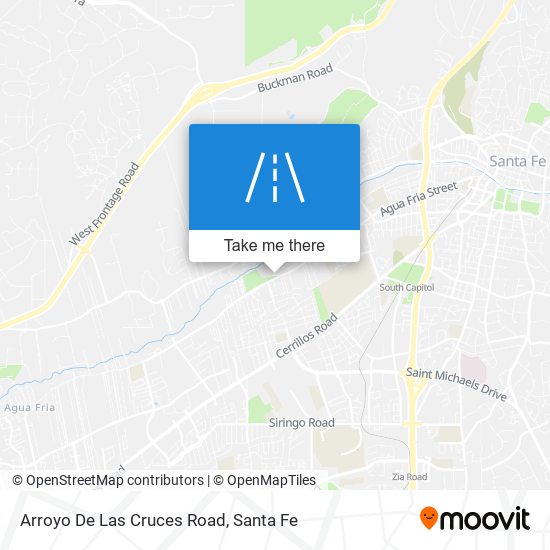 Arroyo De Las Cruces Road map