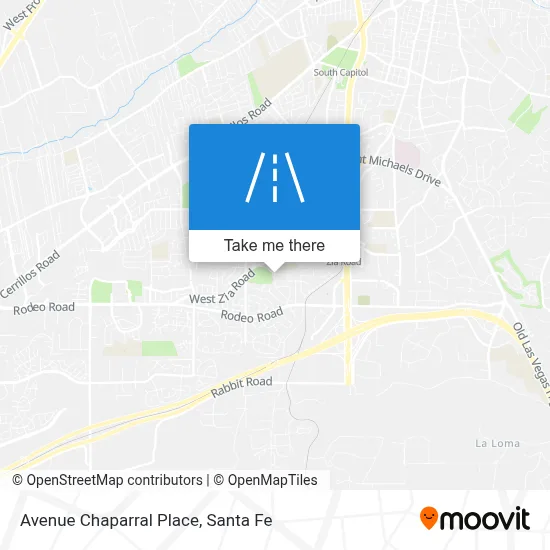 Avenue Chaparral Place map