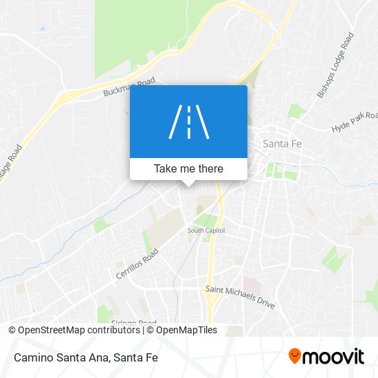 Camino Santa Ana map
