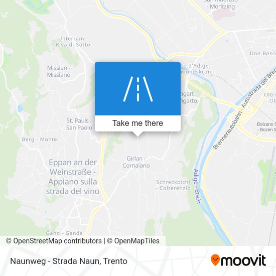 Naunweg - Strada Naun map