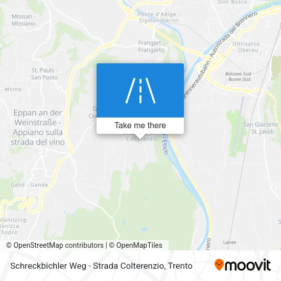 Schreckbichler Weg - Strada Colterenzio map