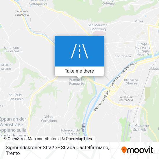 Sigmundskroner Straße - Strada Castelfirmiano map